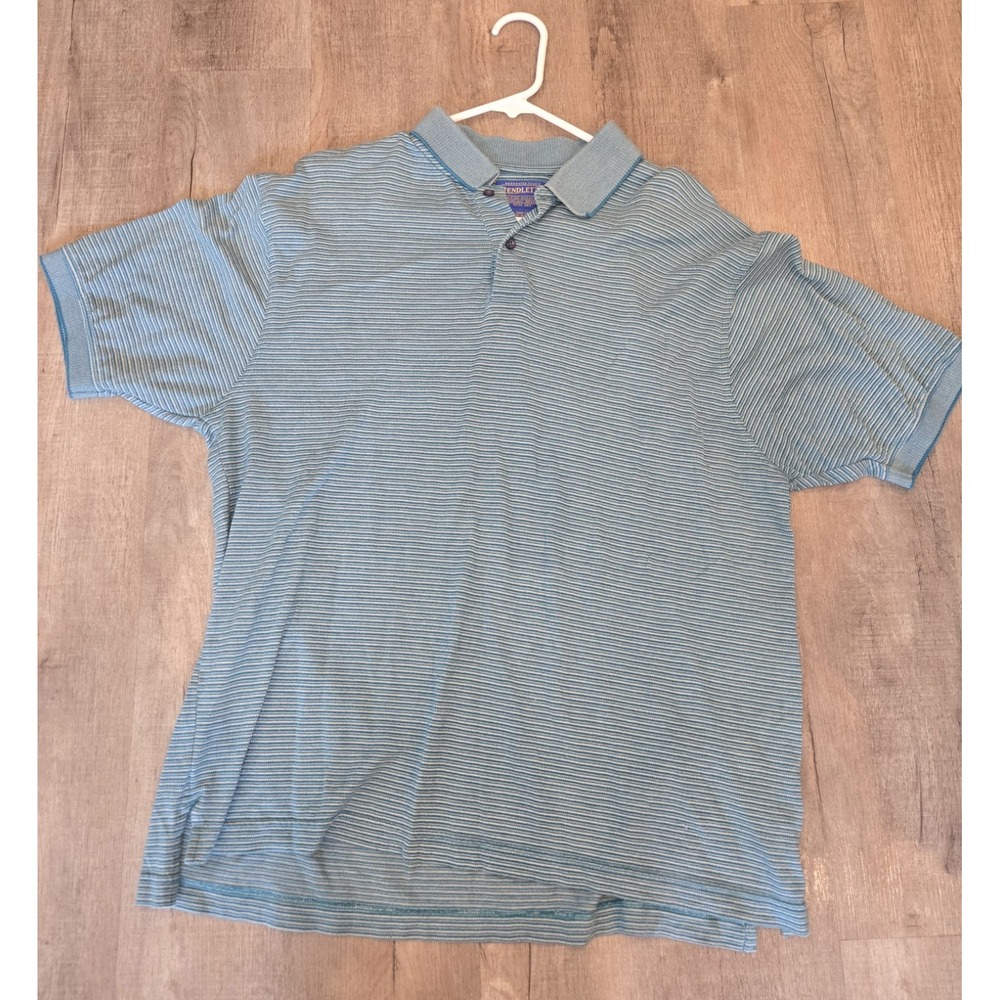 Pendleton 100% Pima Cotton Short Sleeve Polo Size Large